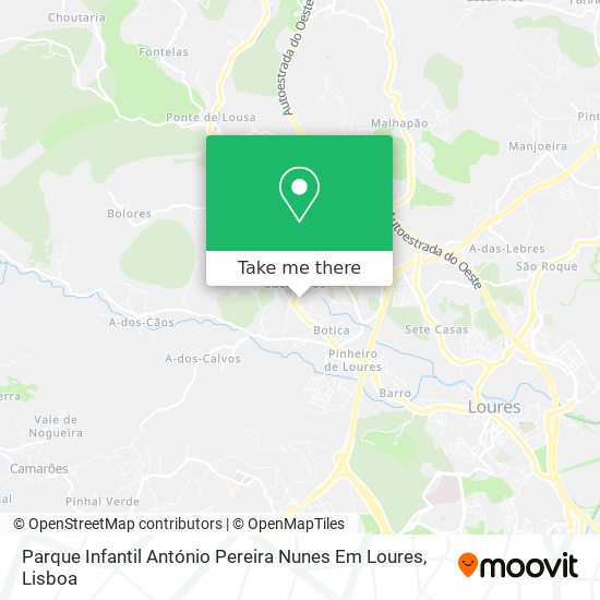 Parque Infantil António Pereira Nunes Em Loures map