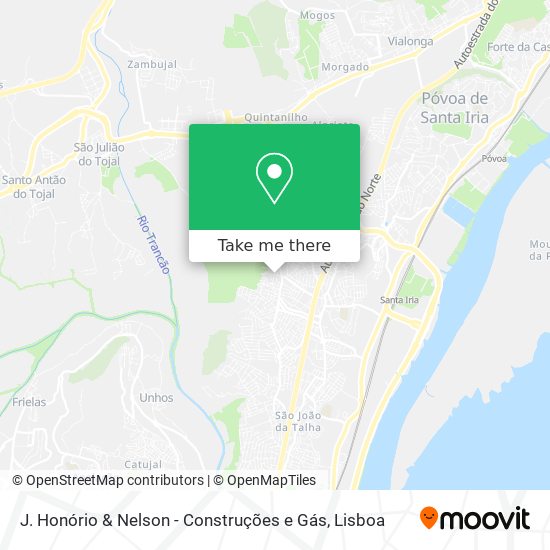 J. Honório & Nelson - Construções e Gás mapa