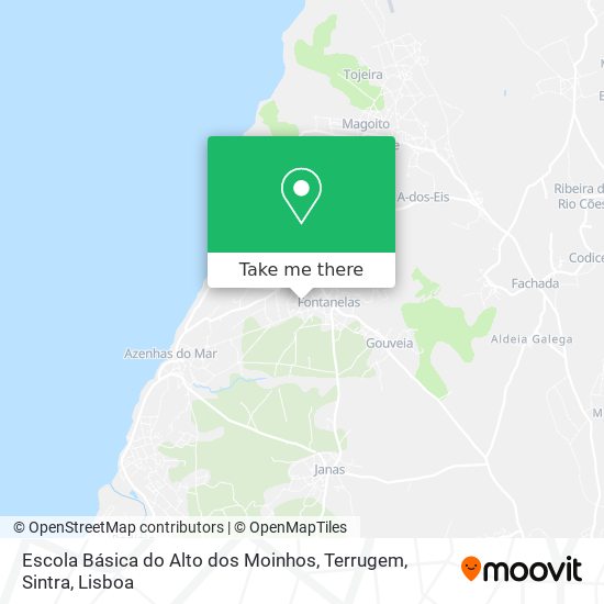 Escola Básica do Alto dos Moinhos, Terrugem, Sintra map