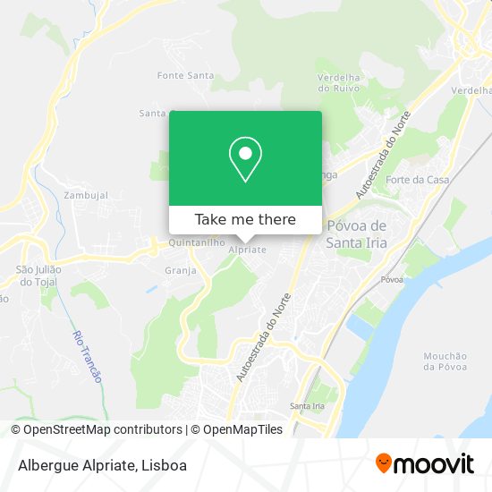 Albergue Alpriate map