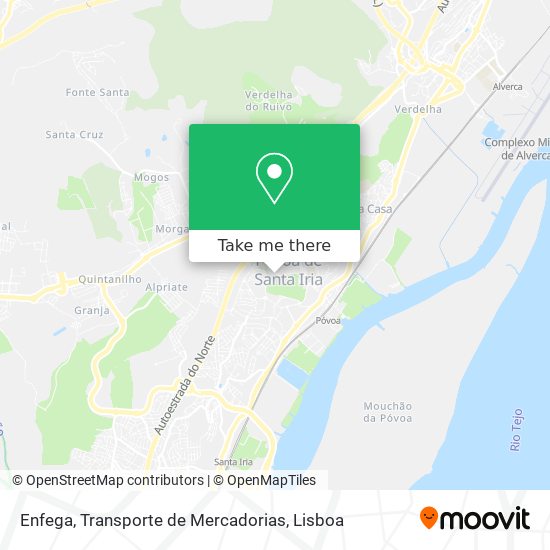 Enfega, Transporte de Mercadorias map