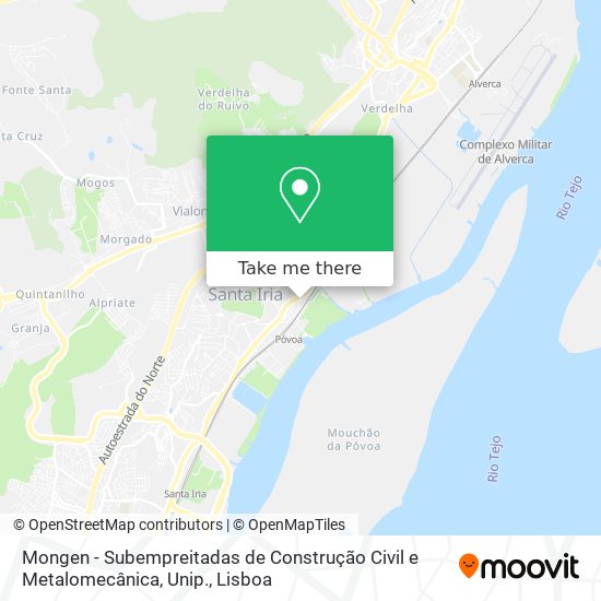 Mongen - Subempreitadas de Construção Civil e Metalomecânica, Unip. mapa