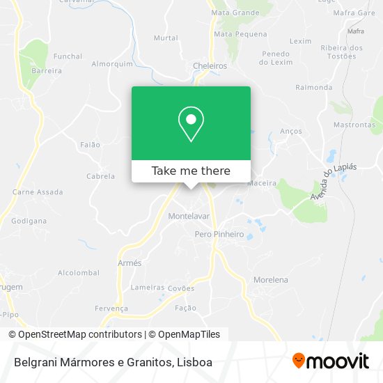 Belgrani Mármores e Granitos map
