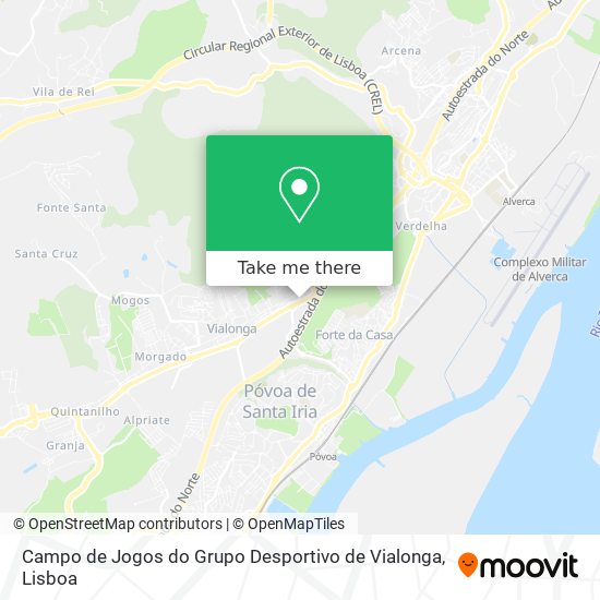 Campo de Jogos do Grupo Desportivo de Vialonga mapa