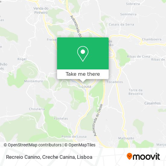 Recreio Canino, Creche Canina mapa