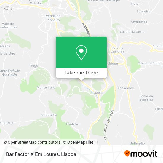 Bar Factor X Em Loures mapa