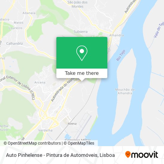 Auto Pinhelense - Pintura de Automóveis mapa
