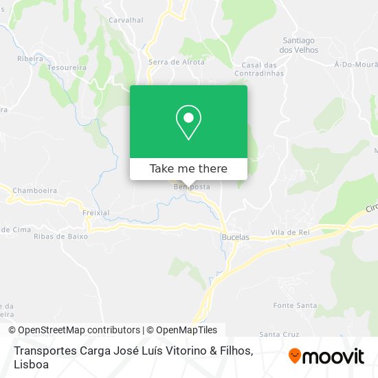 Transportes Carga José Luís Vitorino & Filhos mapa