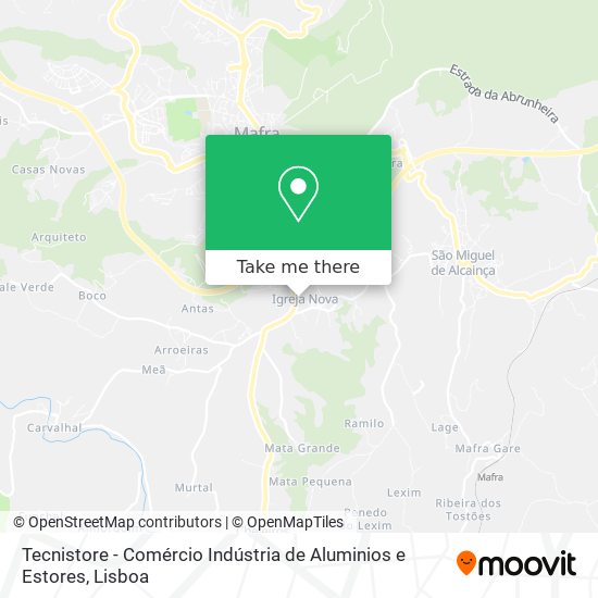 Tecnistore - Comércio Indústria de Aluminios e Estores mapa