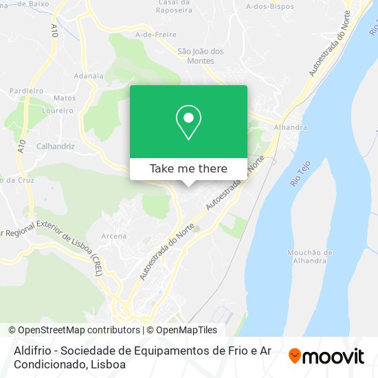 Aldifrio - Sociedade de Equipamentos de Frio e Ar Condicionado map