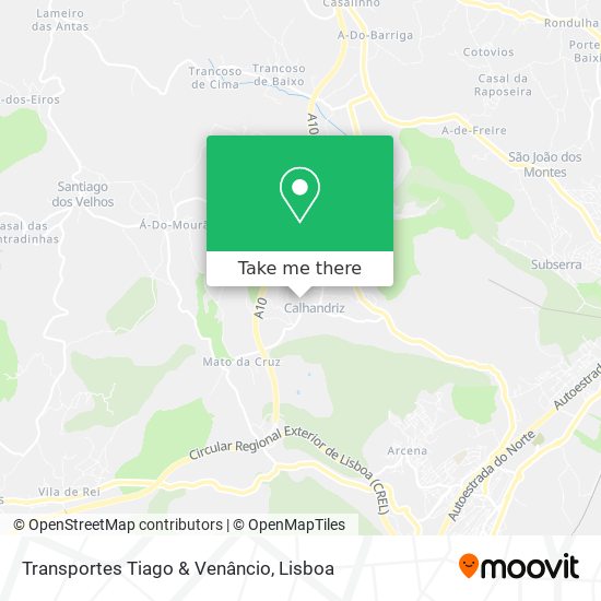 Transportes Tiago & Venâncio map