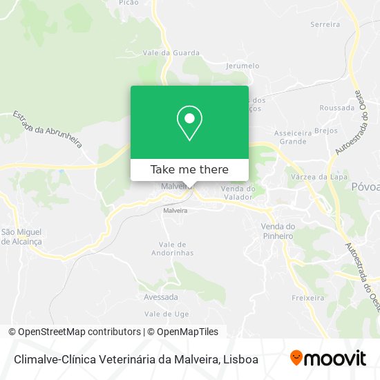 Climalve-Clínica Veterinária da Malveira map