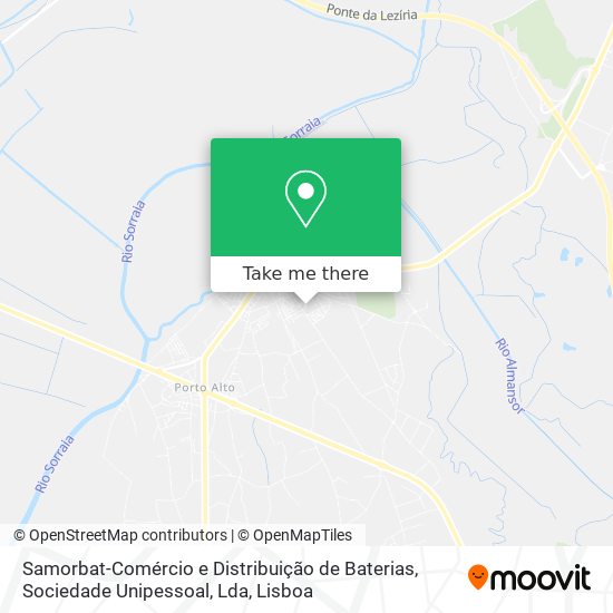 Samorbat-Comércio e Distribuição de Baterias, Sociedade Unipessoal, Lda map
