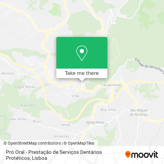Pró Oral - Prestação de Serviços Dentários Protéticos mapa