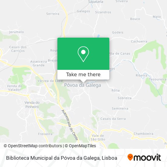 Biblioteca Municipal da Póvoa da Galega mapa