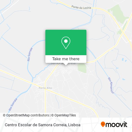 Centro Escolar de Samora Correia mapa