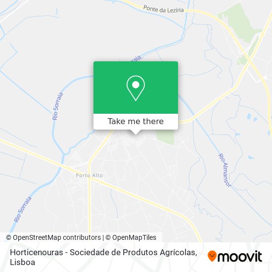 Horticenouras - Sociedade de Produtos Agrícolas mapa