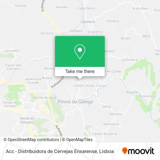 Acc - Distribuidora de Cervejas Enxarense mapa