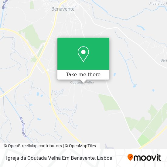 Igreja da Coutada Velha Em Benavente mapa