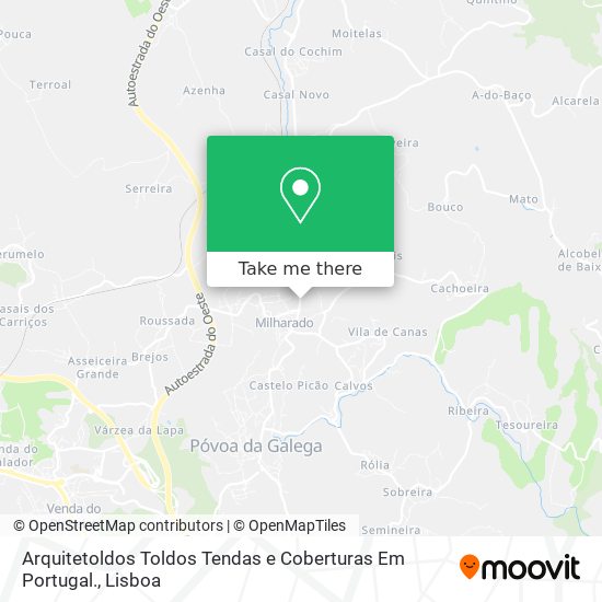 Arquitetoldos Toldos Tendas e Coberturas Em Portugal. map