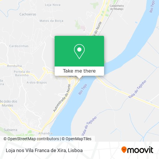 Loja nos Vila Franca de Xira mapa