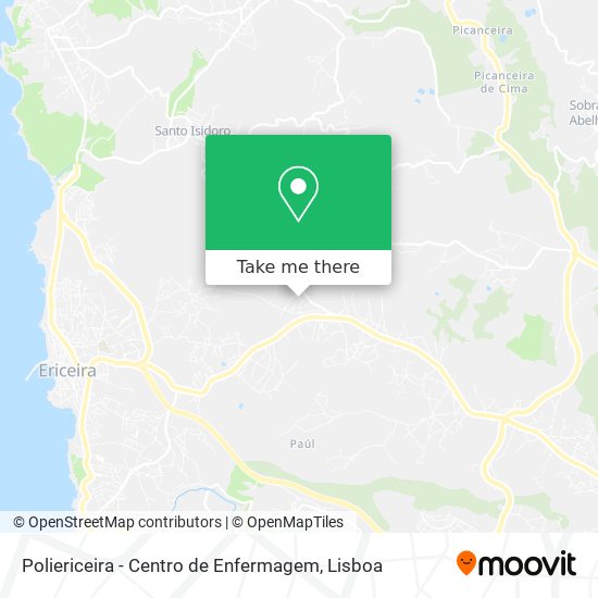 Poliericeira - Centro de Enfermagem mapa