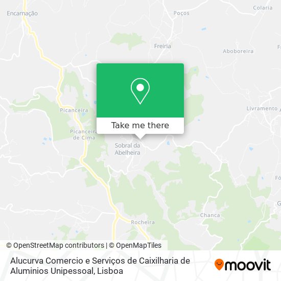 Alucurva Comercio e Serviços de Caixilharia de Aluminios Unipessoal map