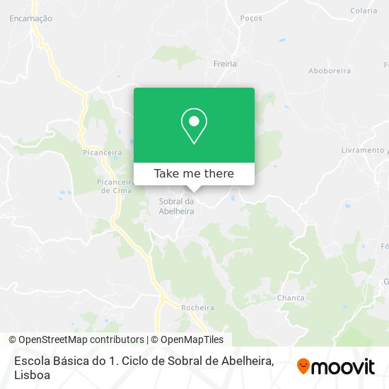 Escola Básica do 1. Ciclo de Sobral de Abelheira mapa