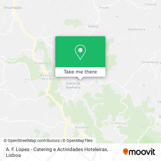 A. F. Lopes - Catering e Actividades Hoteleiras map