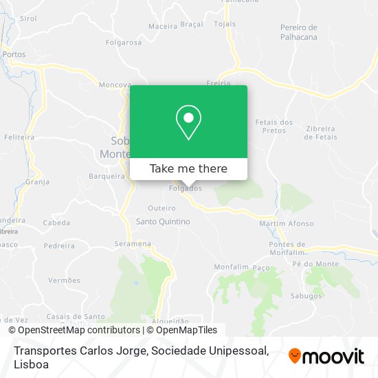 Transportes Carlos Jorge, Sociedade Unipessoal mapa