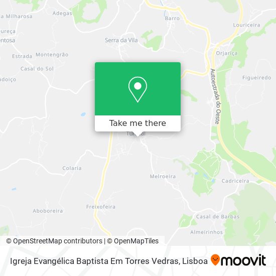 Igreja Evangélica Baptista Em Torres Vedras mapa