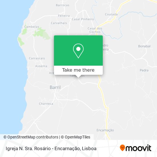 Igreja N. Sra. Rosário - Encarnação mapa
