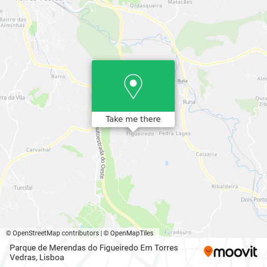 Parque de Merendas do Figueiredo Em Torres Vedras mapa