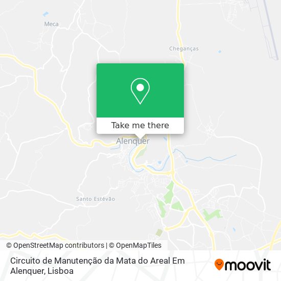 Circuito de Manutenção da Mata do Areal Em Alenquer map