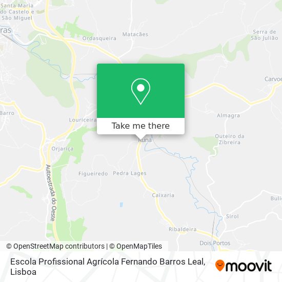 Escola Profissional Agrícola Fernando Barros Leal mapa
