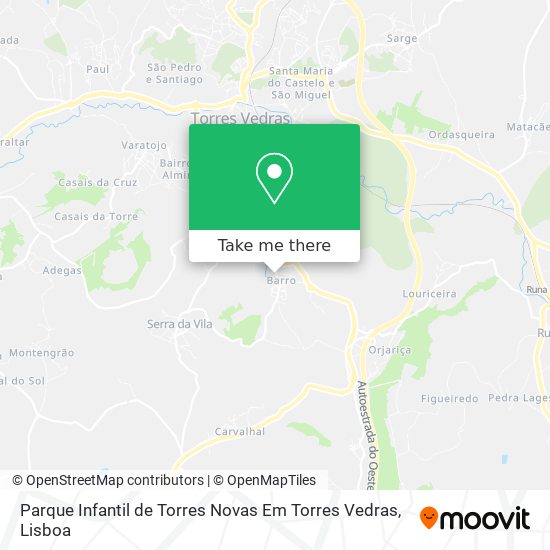 Parque Infantil de Torres Novas Em Torres Vedras map