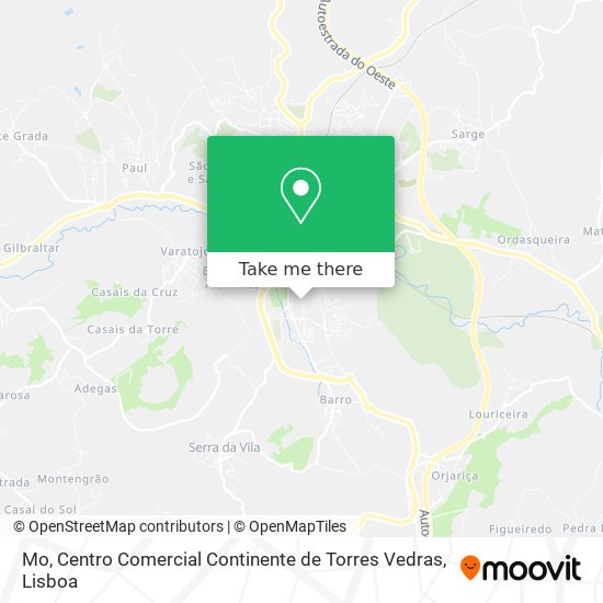 Mo, Centro Comercial Continente de Torres Vedras map