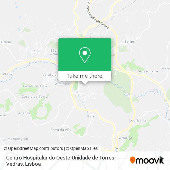 Centro Hospitalar do Oeste-Unidade de Torres Vedras map