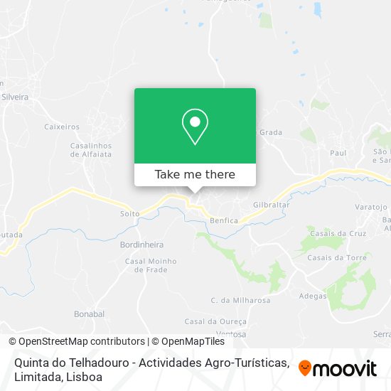 Quinta do Telhadouro - Actividades Agro-Turísticas, Limitada mapa
