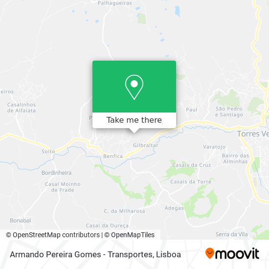 Armando Pereira Gomes - Transportes mapa