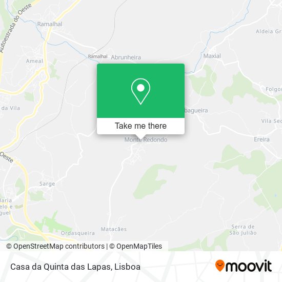Casa da Quinta das Lapas mapa