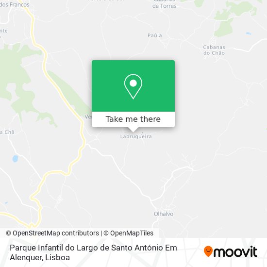 Parque Infantil do Largo de Santo António Em Alenquer mapa