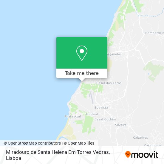 Miradouro de Santa Helena Em Torres Vedras map