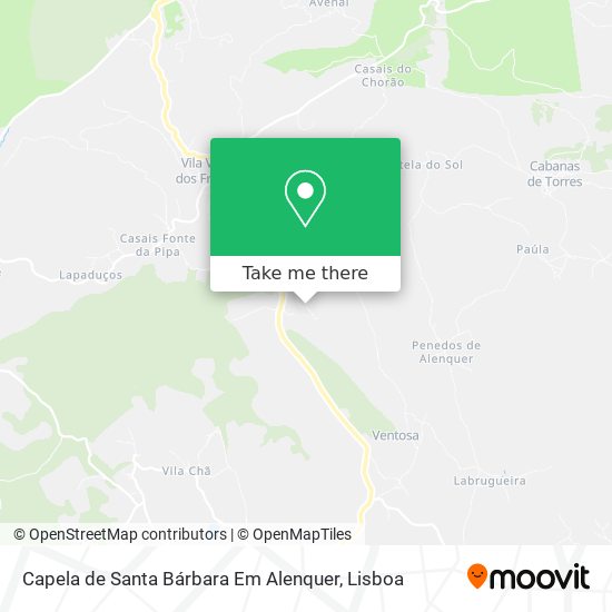 Capela de Santa Bárbara Em Alenquer mapa