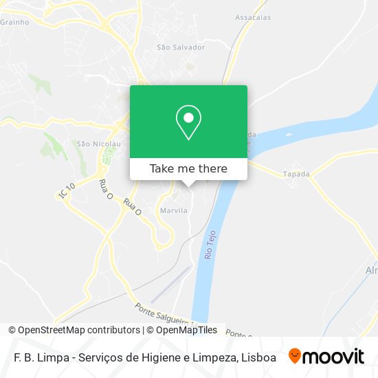F. B. Limpa - Serviços de Higiene e Limpeza mapa