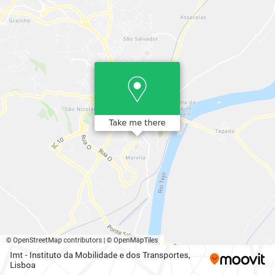 Imt - Instituto da Mobilidade e dos Transportes mapa