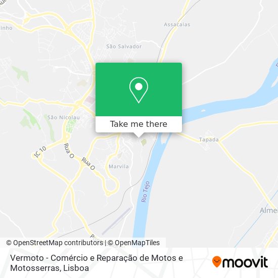 Vermoto - Comércio e Reparação de Motos e Motosserras mapa