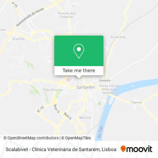Scalabivet - Clínica Veterinária de Santarém map
