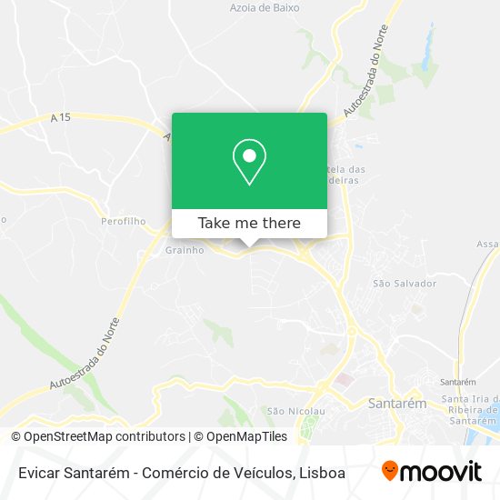 Evicar Santarém - Comércio de Veículos map