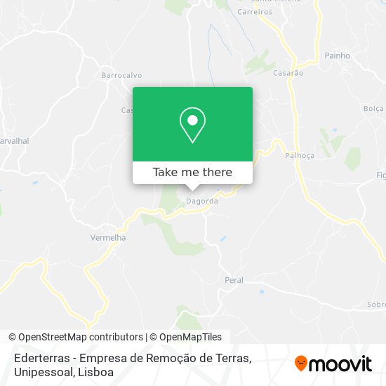 Ederterras - Empresa de Remoção de Terras, Unipessoal mapa
